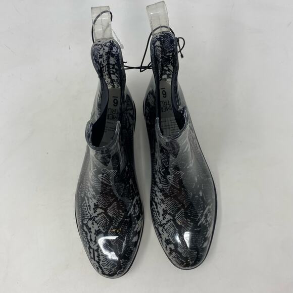 Time and Tru Snake print Ankle Rain Boot Womens Size 6 - Picture 3 of 8